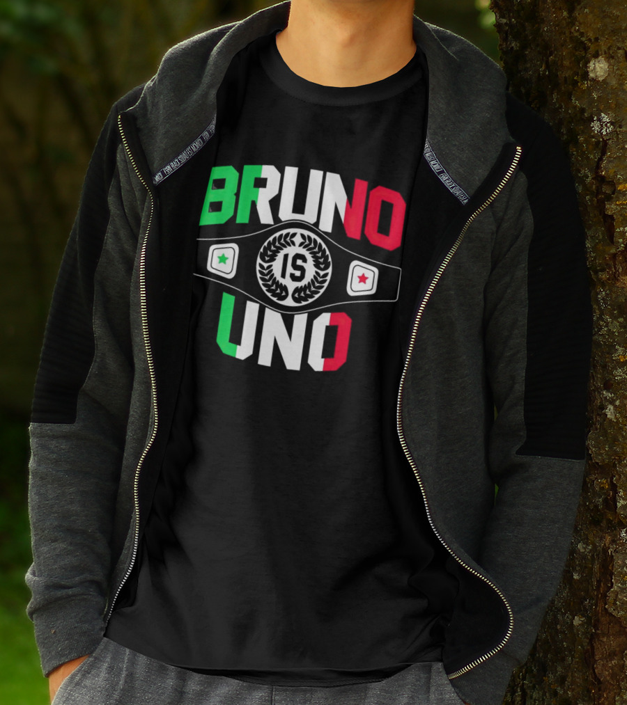 Bruno Is Uno Champion Belt Italian Colors T-Shirt