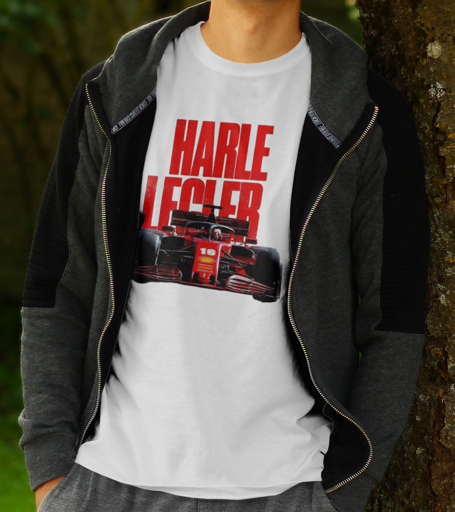 Groovy Ferrari Charles Leclerc Formula 1 Car 16 Racing Legend T-Shirt