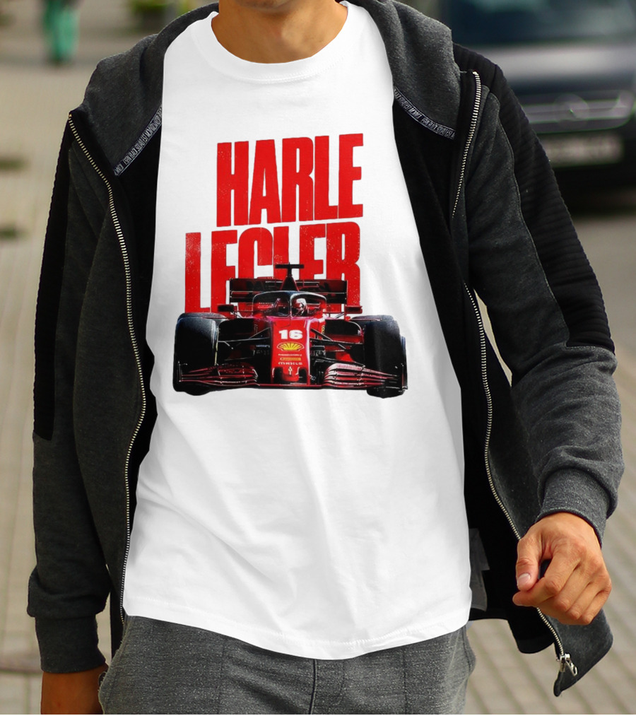 Groovy Ferrari Charles Leclerc Formula 1 Car 16 Racing Legend T-Shirt