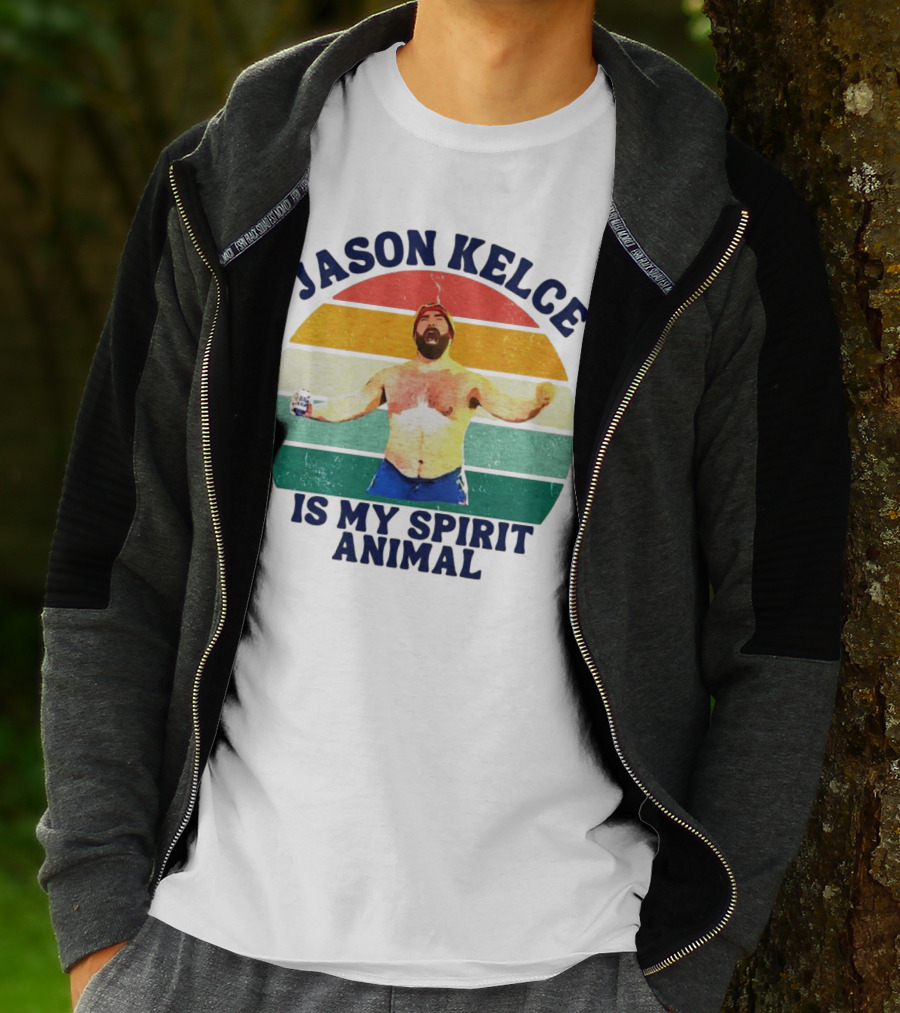 Jason Kelce Is My Spirit Animal Vintage Retro T-Shirt