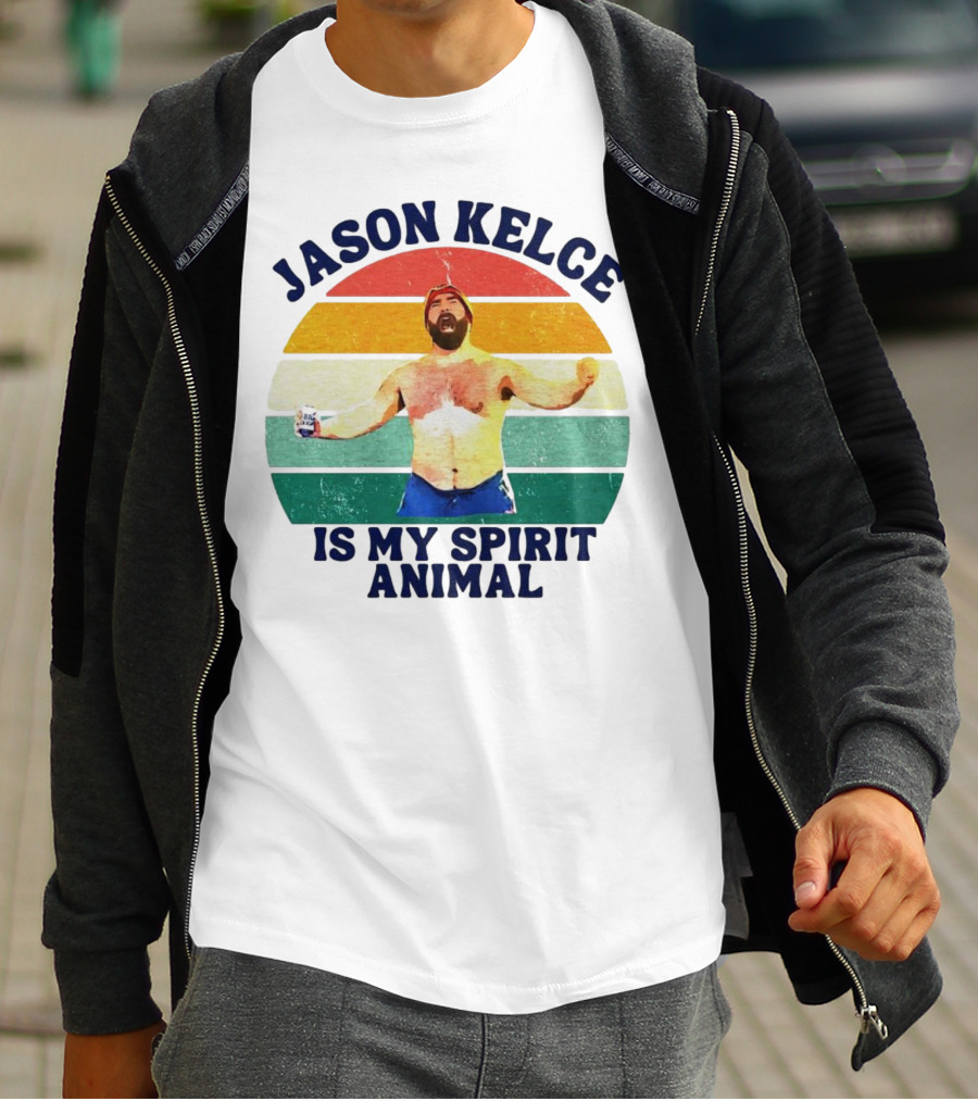 Jason Kelce Is My Spirit Animal Vintage Retro T-Shirt