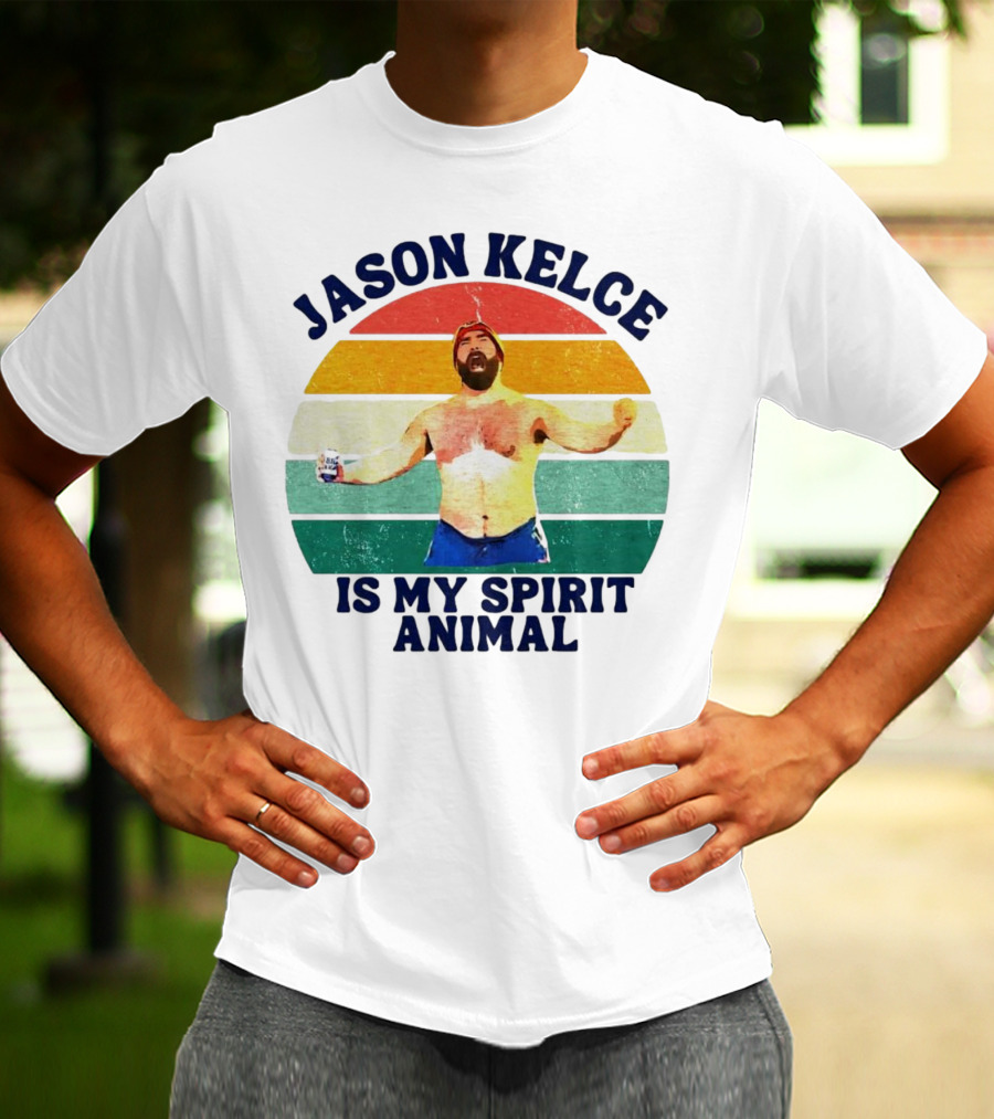 Jason Kelce Is My Spirit Animal Vintage Retro T-Shirt