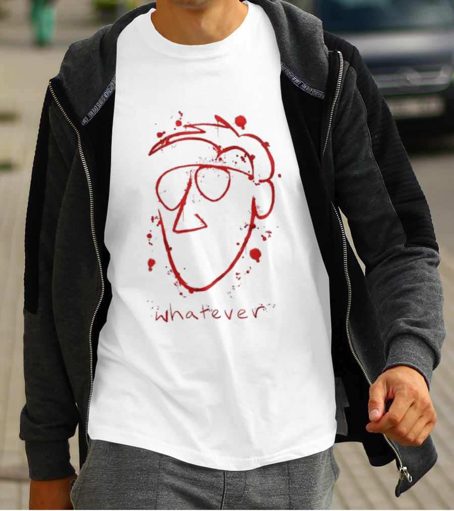 Orange Cassidy Blood Orange Whatever Minimalist Red Face T-Shirt