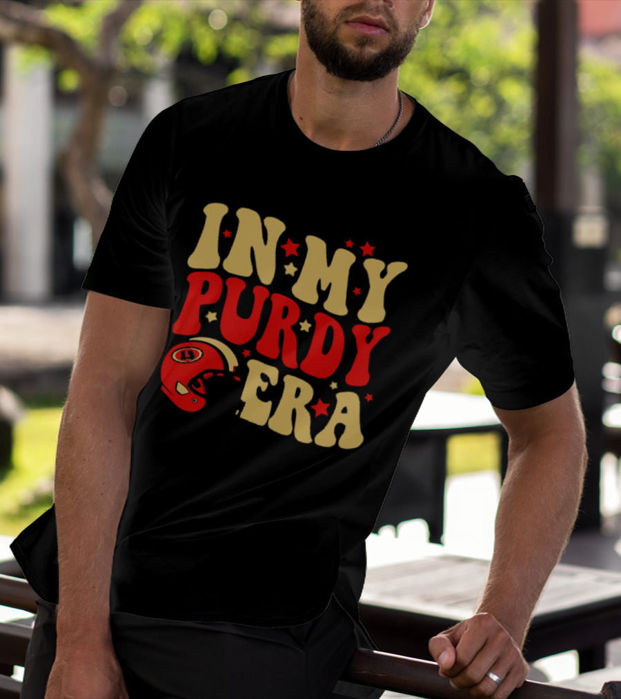 San Francisco 49ers In My Purdy Era Football Helmet Stars T-Shirt