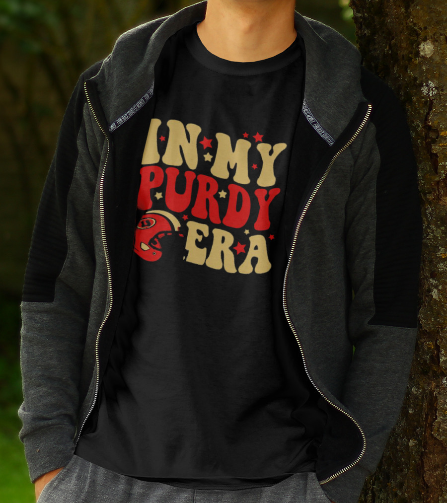 San Francisco 49ers In My Purdy Era Football Helmet Stars T-Shirt