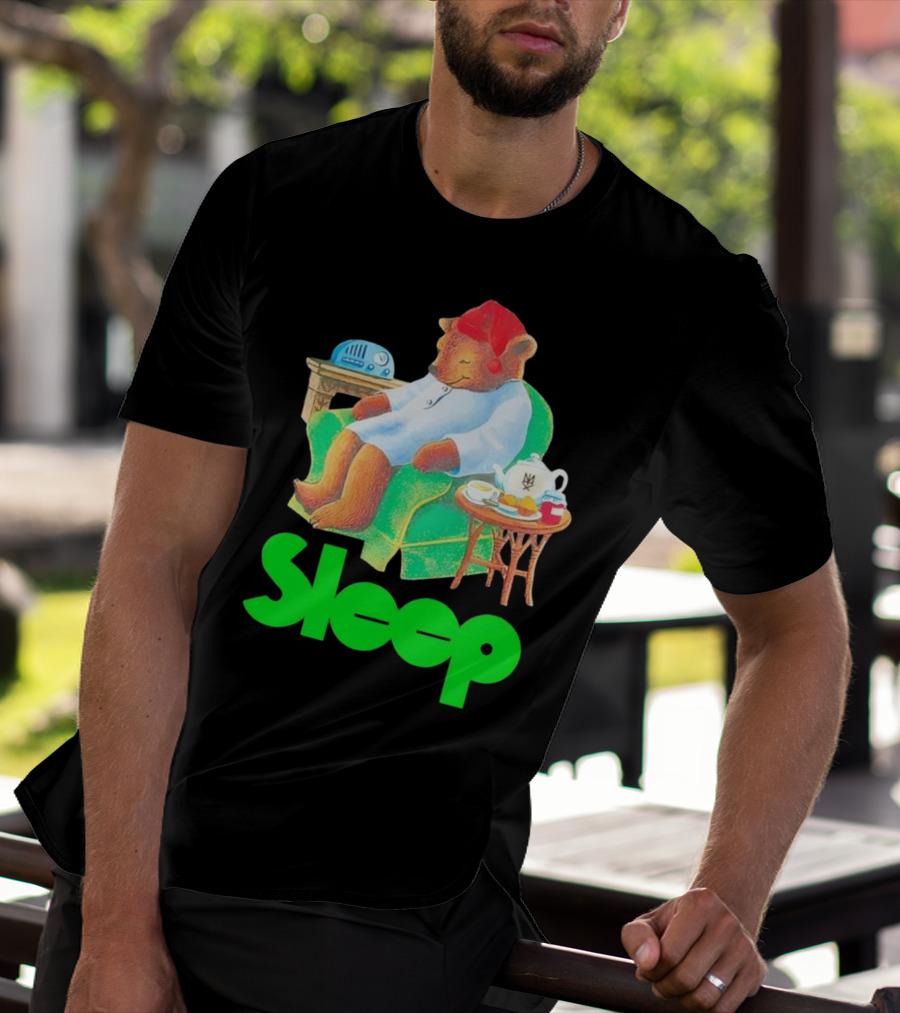 Sleep Tea Bear Radio Chair Cozy Time T-Shirt