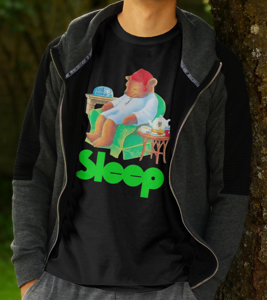 Sleep Tea Bear Radio Chair Cozy Time T-Shirt