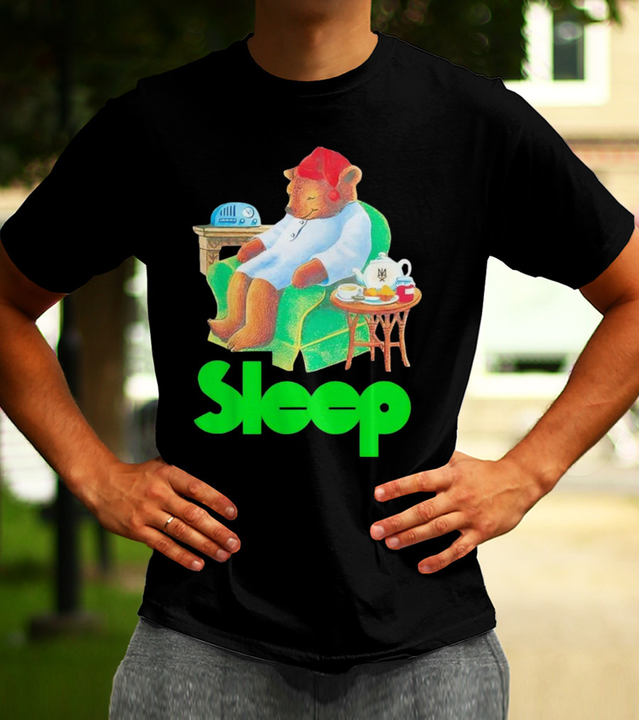 Sleep Tea Bear Radio Chair Cozy Time T-Shirt