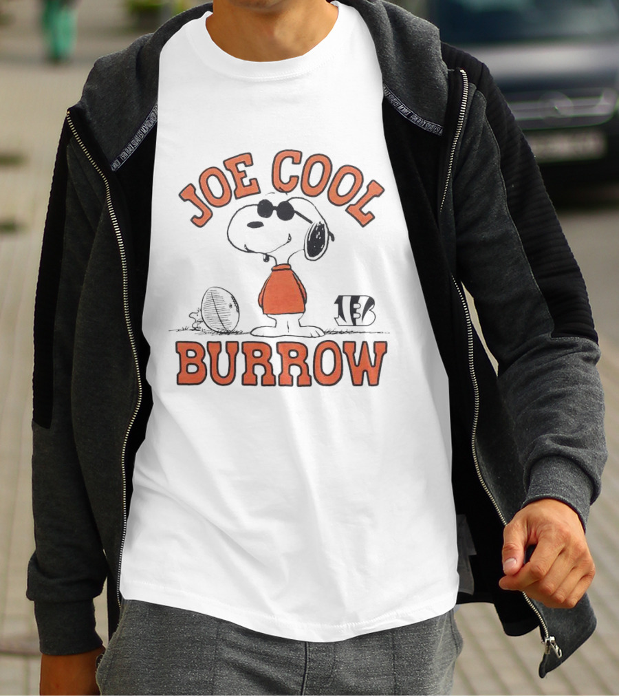 Joe Cool Snoopy Burrow Bengals Football T-Shirt