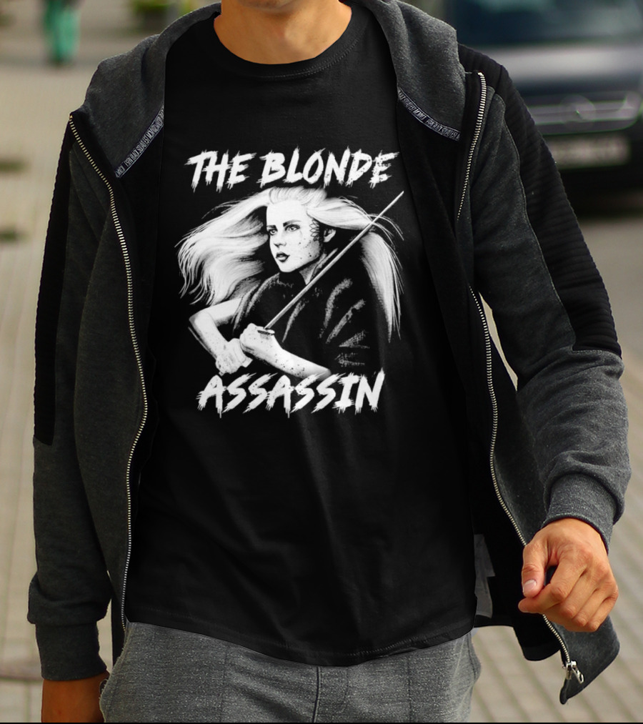 THE BLONDE ASSASSIN SWORD-WIELDING WARRIOR T-Shirt