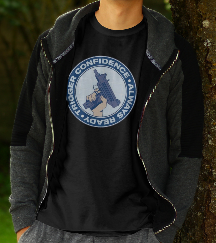 Fudd Busters Trigger Confidence Always Ready Handgun Emblem T-Shirt