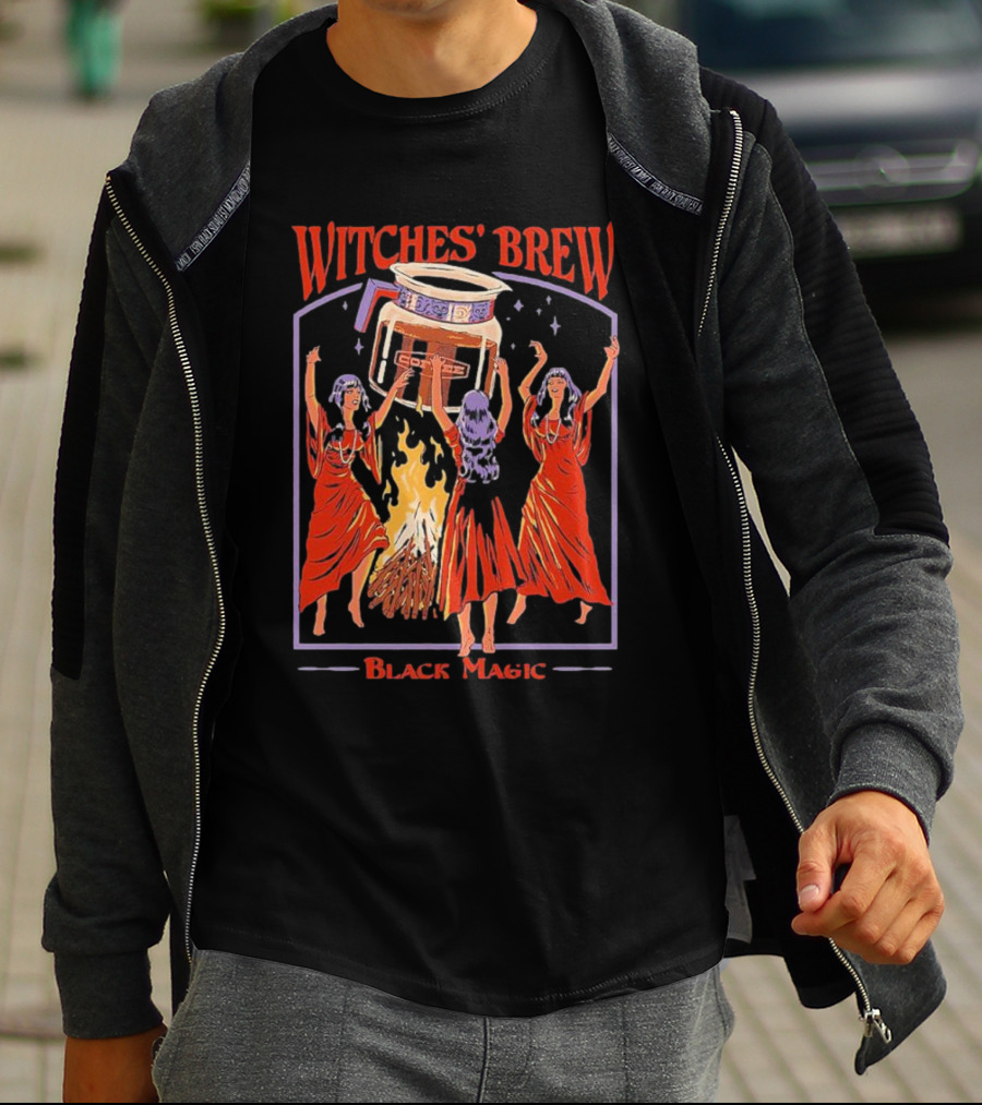 Witches’ Brew Black Magic Ritual Dance Around Cauldron T-Shirt
