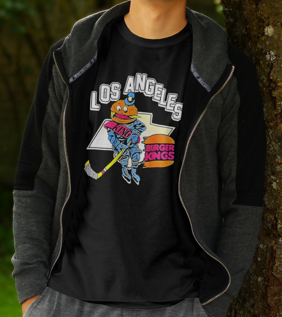 Los Angeles Burger Kings Hockey Comic Mascot T-Shirt