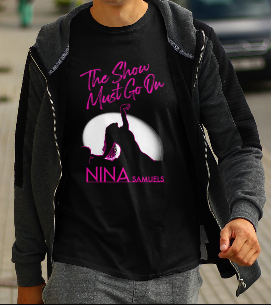 Nina Samuels The Show Must Go On Spotlight T-Shirt