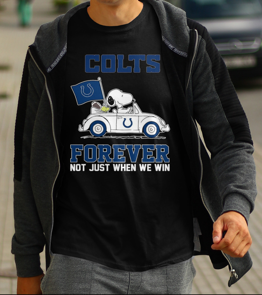 Snoopy Colts Forever Not Just When We Win Indianapolis T-Shirt