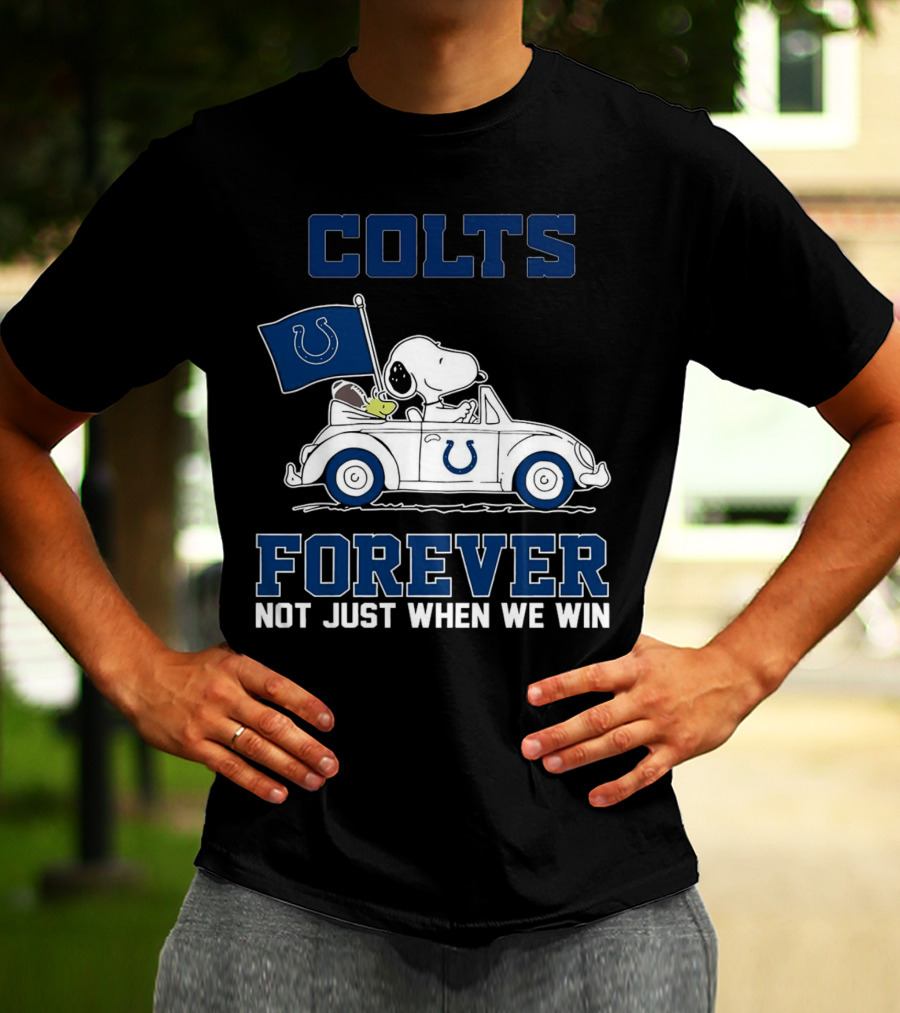 Snoopy Colts Forever Not Just When We Win Indianapolis T-Shirt
