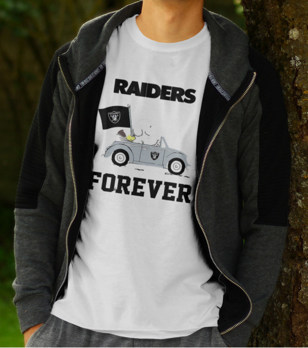 Raiders Forever Not Just When We Win Snoopy Woodstock Car T-Shirt