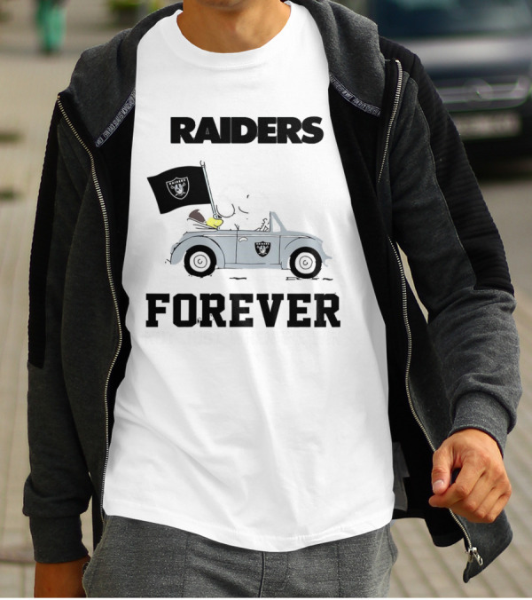 Raiders Forever Not Just When We Win Snoopy Woodstock Car T-Shirt