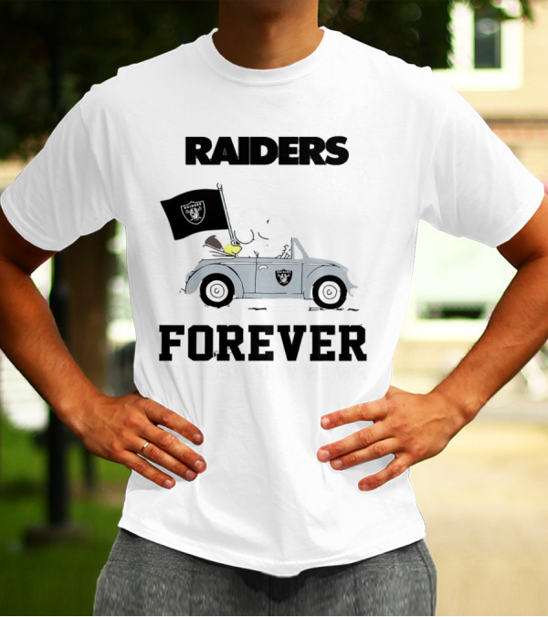 Raiders Forever Not Just When We Win Snoopy Woodstock Car T-Shirt
