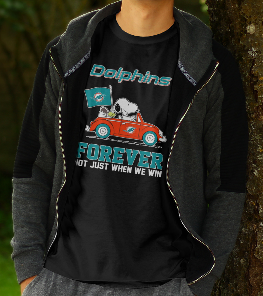 Dolphins Snoopy Forever Not Just When We Win T-Shirt