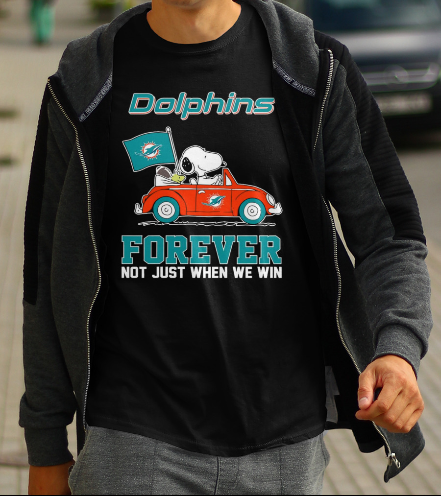 Dolphins Snoopy Forever Not Just When We Win T-Shirt