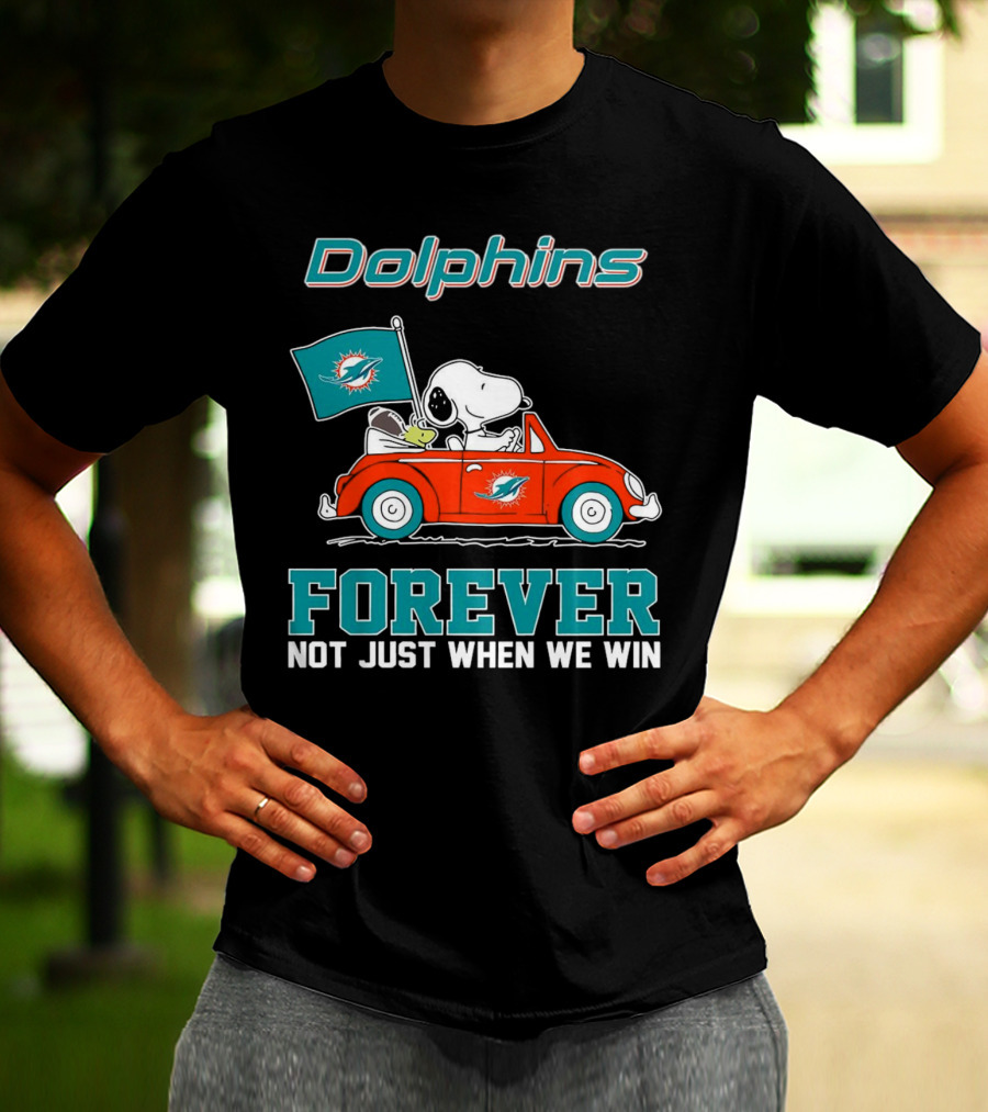 Dolphins Snoopy Forever Not Just When We Win T-Shirt