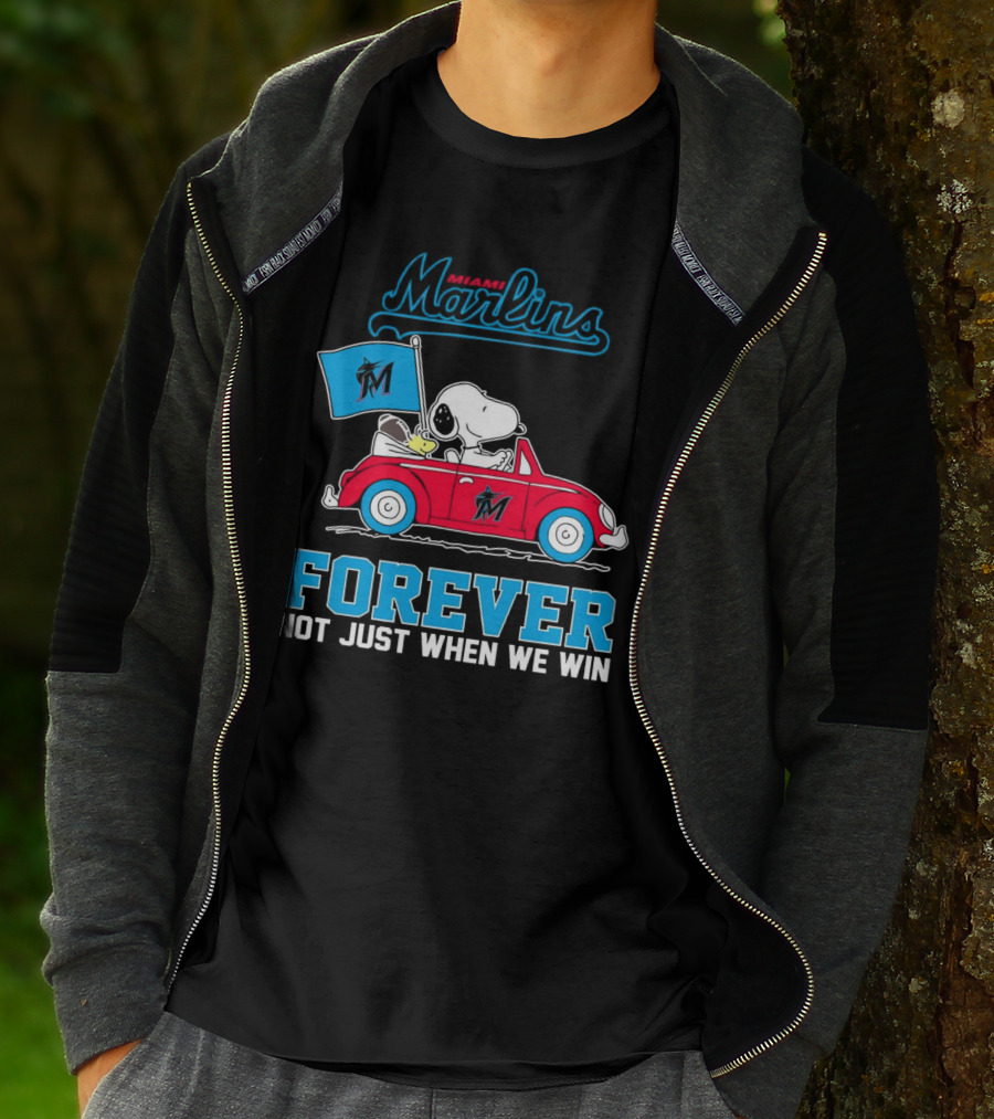 Snoopy Miami Marlins Forever Not Just When We Win T-Shirt