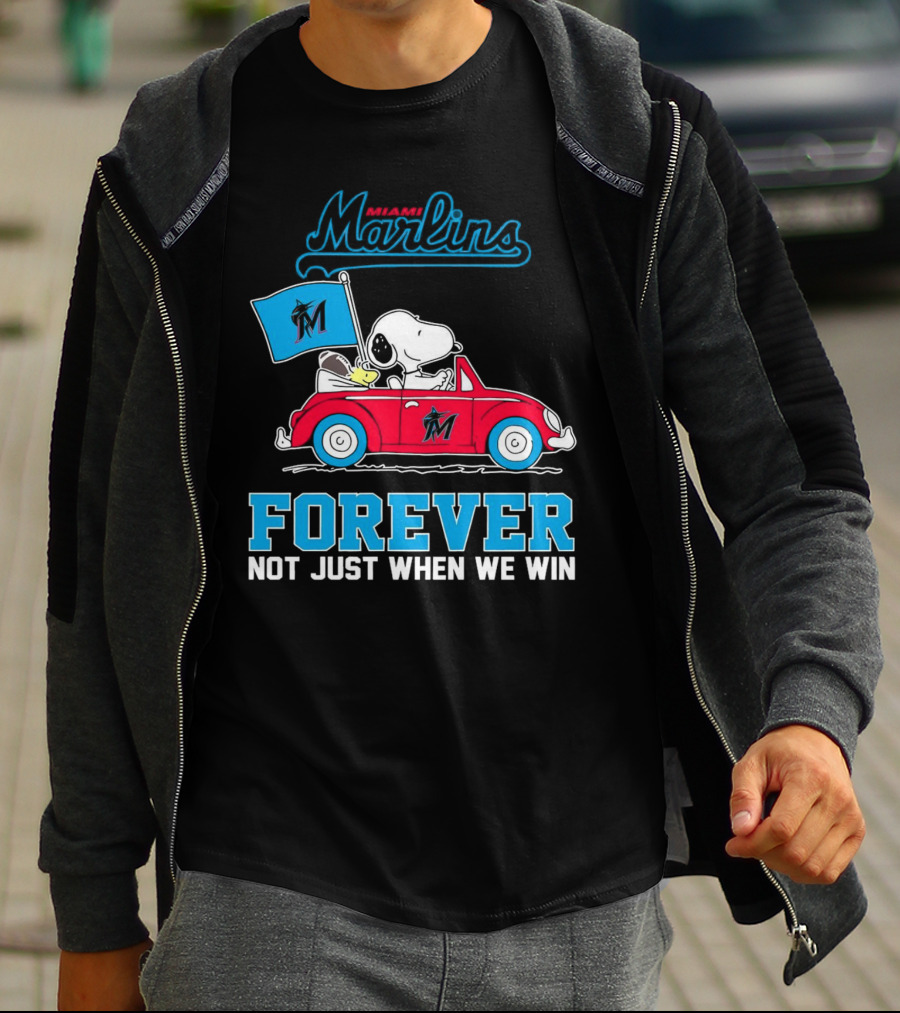 Snoopy Miami Marlins Forever Not Just When We Win T-Shirt
