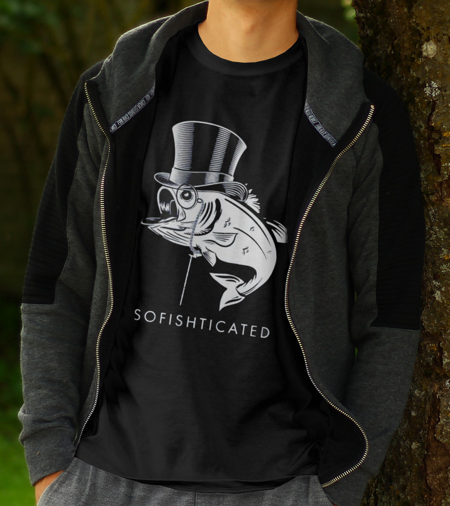 Sofishticated Fish In Top Hat And Monocle T-Shirt