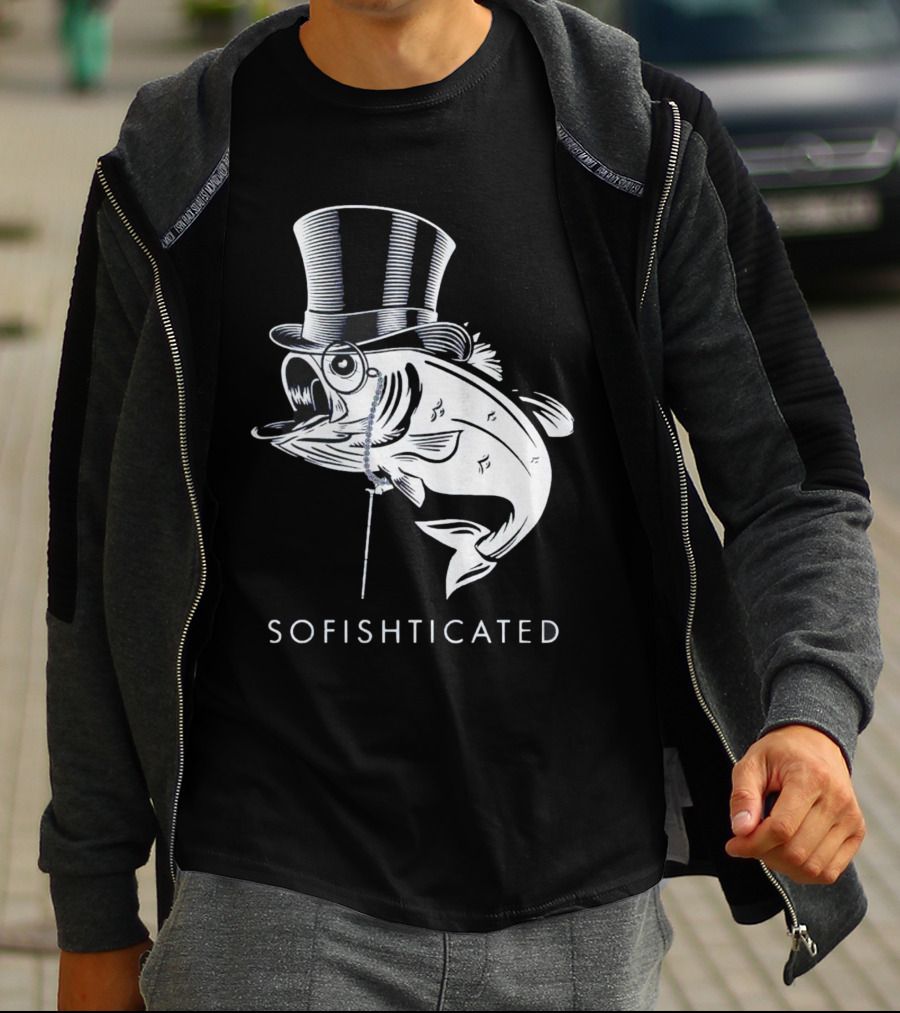 Sofishticated Fish In Top Hat And Monocle T-Shirt