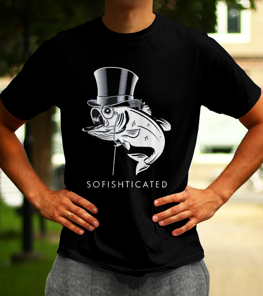 Sofishticated Fish In Top Hat And Monocle T-Shirt