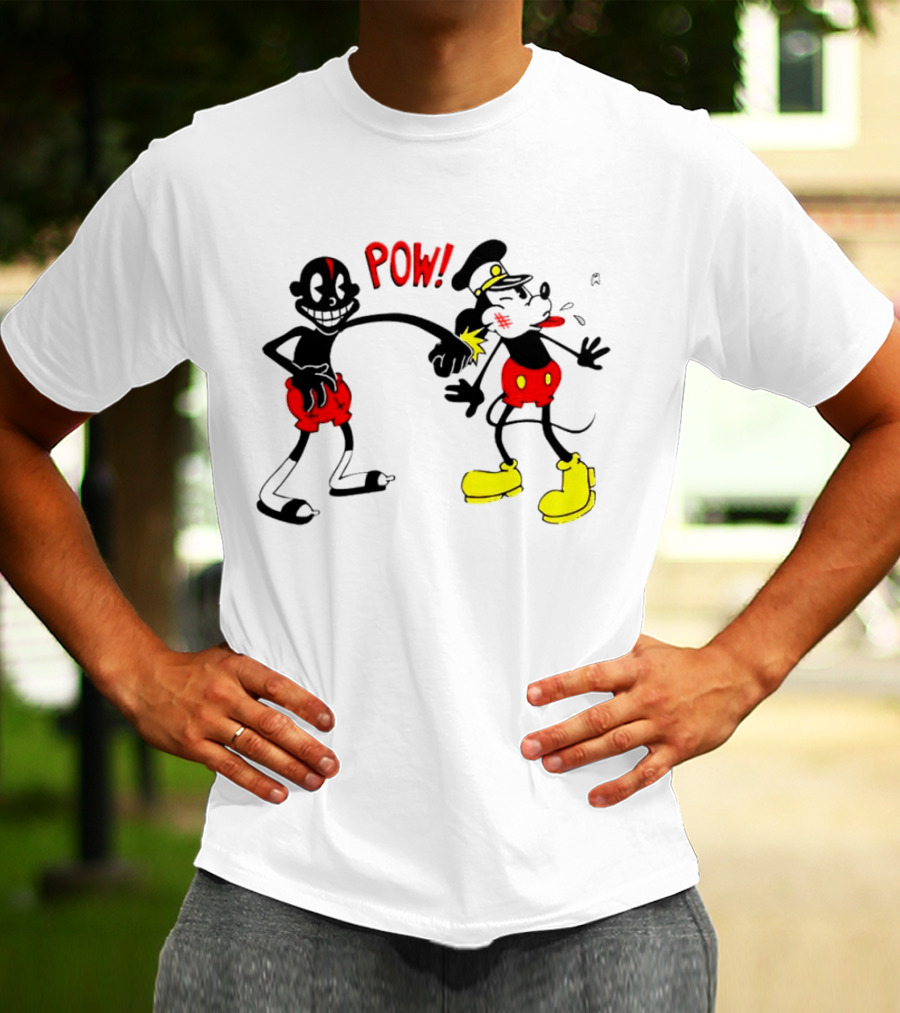 Lil Darkie Pow Punch Black And Red Character With Yellow Boots T-Shirt