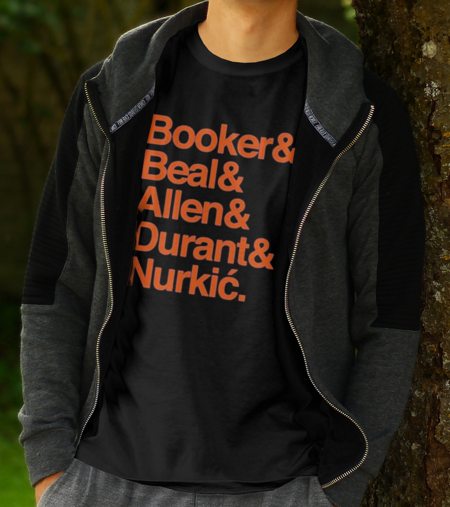 Booker Beal Allen Durant Nurkic Phoenix Suns NBA Players Names T-Shirt