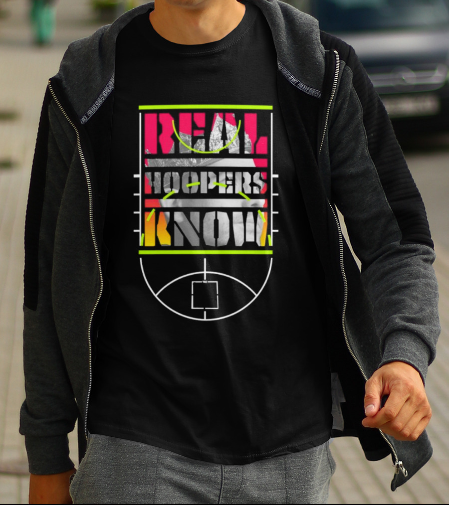 Real Hoopers Know Basketball Court T-Shirt