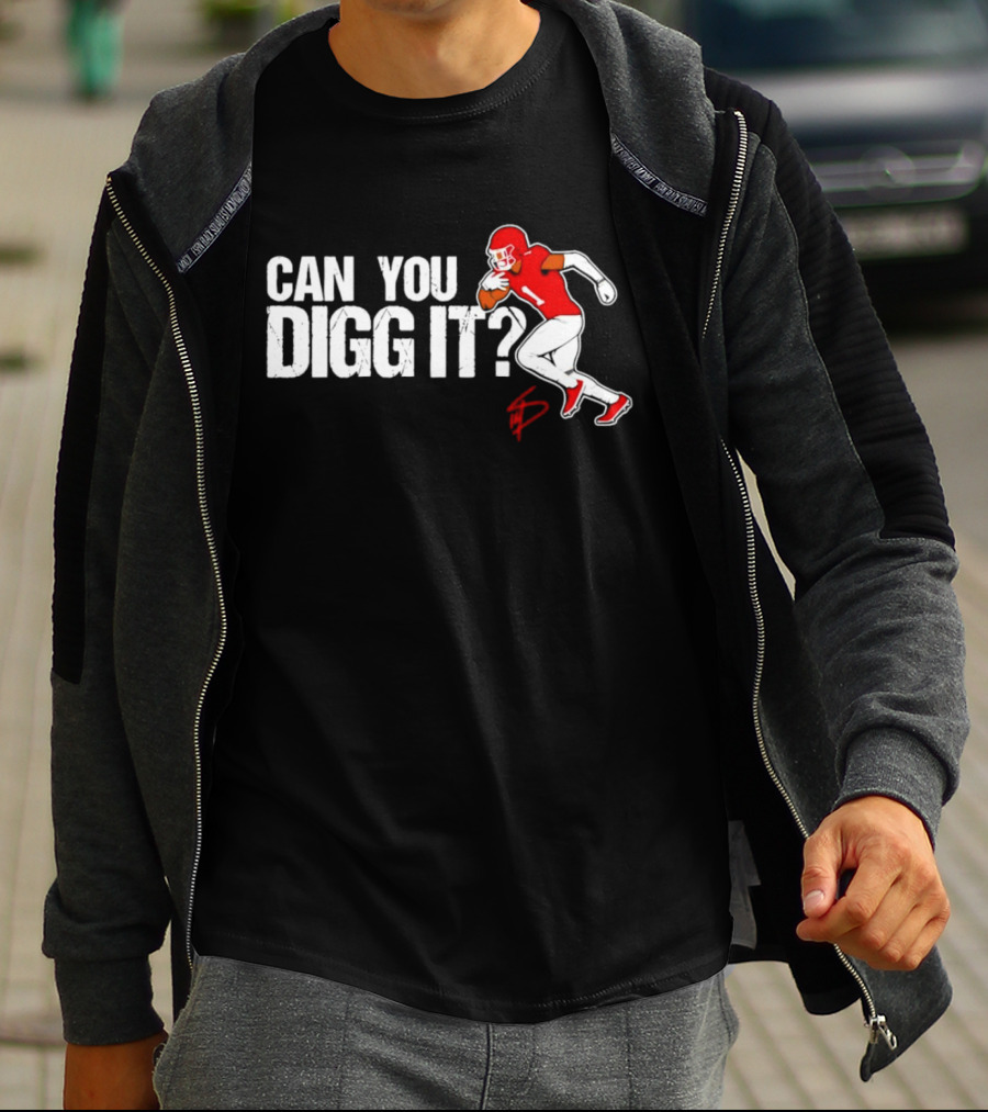 Can You Digg It Houston Football Stefon Diggs Player Running T-Shirt