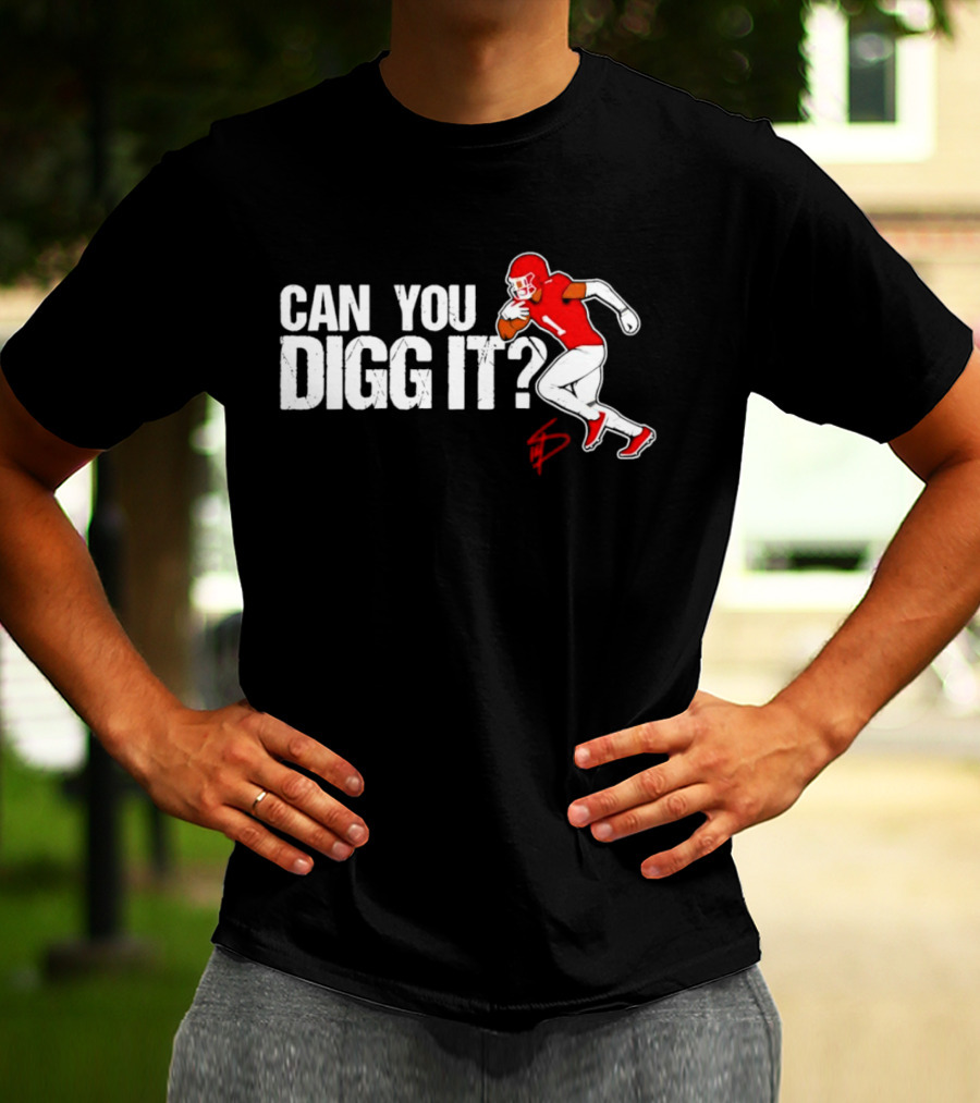 Can You Digg It Houston Football Stefon Diggs Player Running T-Shirt