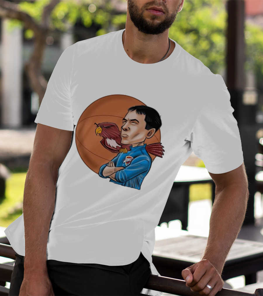 Mark Daigneault OKC Thunder Red-Tailed Hawk Eyes Basketball T-Shirt