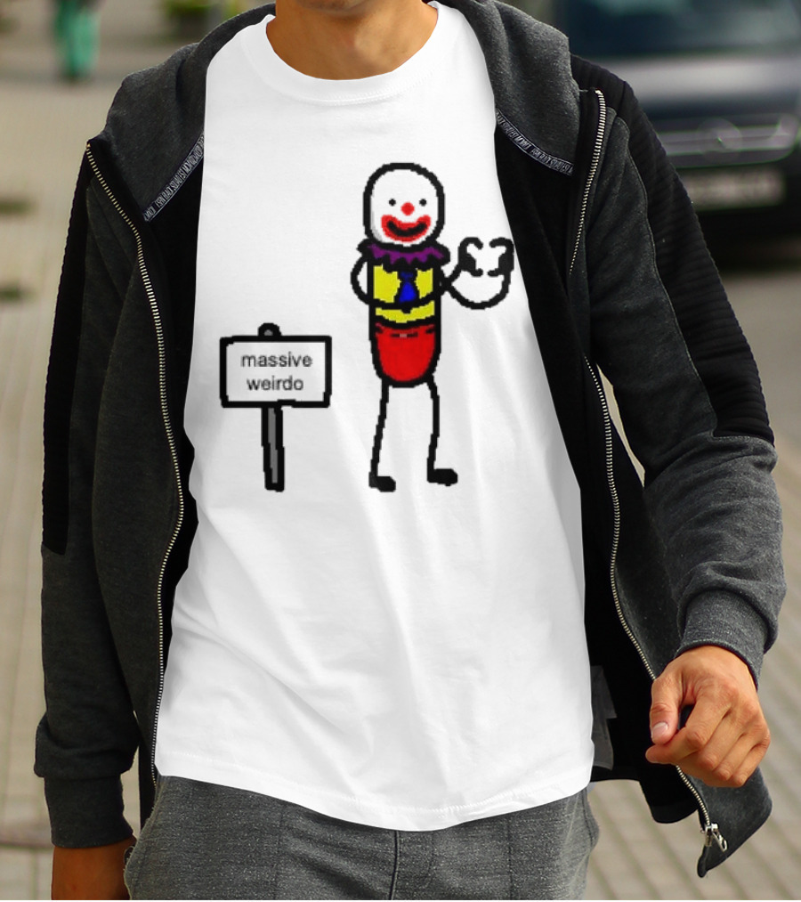 Gregg Doyel Massive Weirdo Clown Drawing T-Shirt