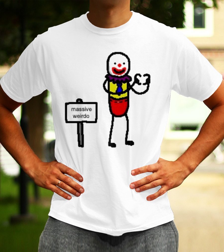Gregg Doyel Massive Weirdo Clown Drawing T-Shirt