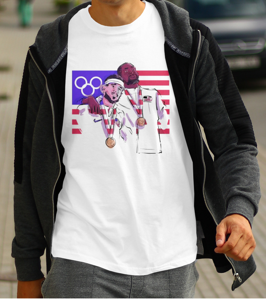 Run It Back Devin Booker Kevin Durant Phoenix Suns USA Olympics Medals T-Shirt