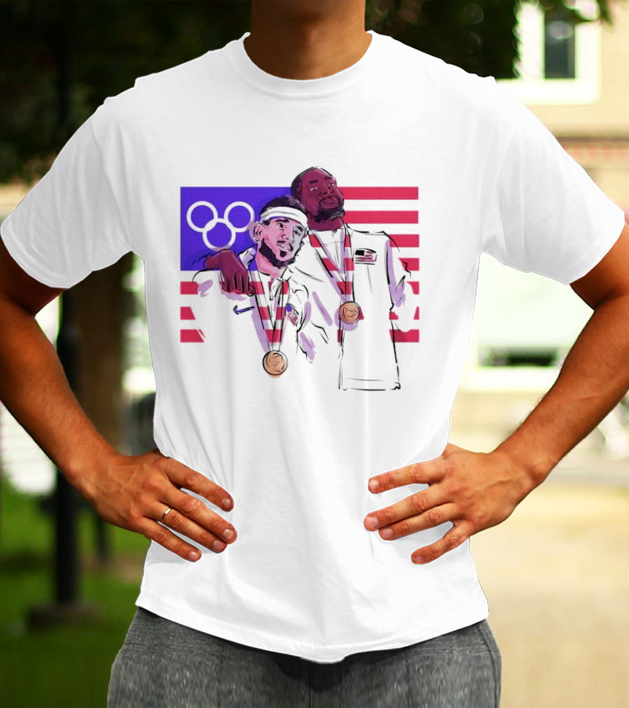 Run It Back Devin Booker Kevin Durant Phoenix Suns USA Olympics Medals T-Shirt