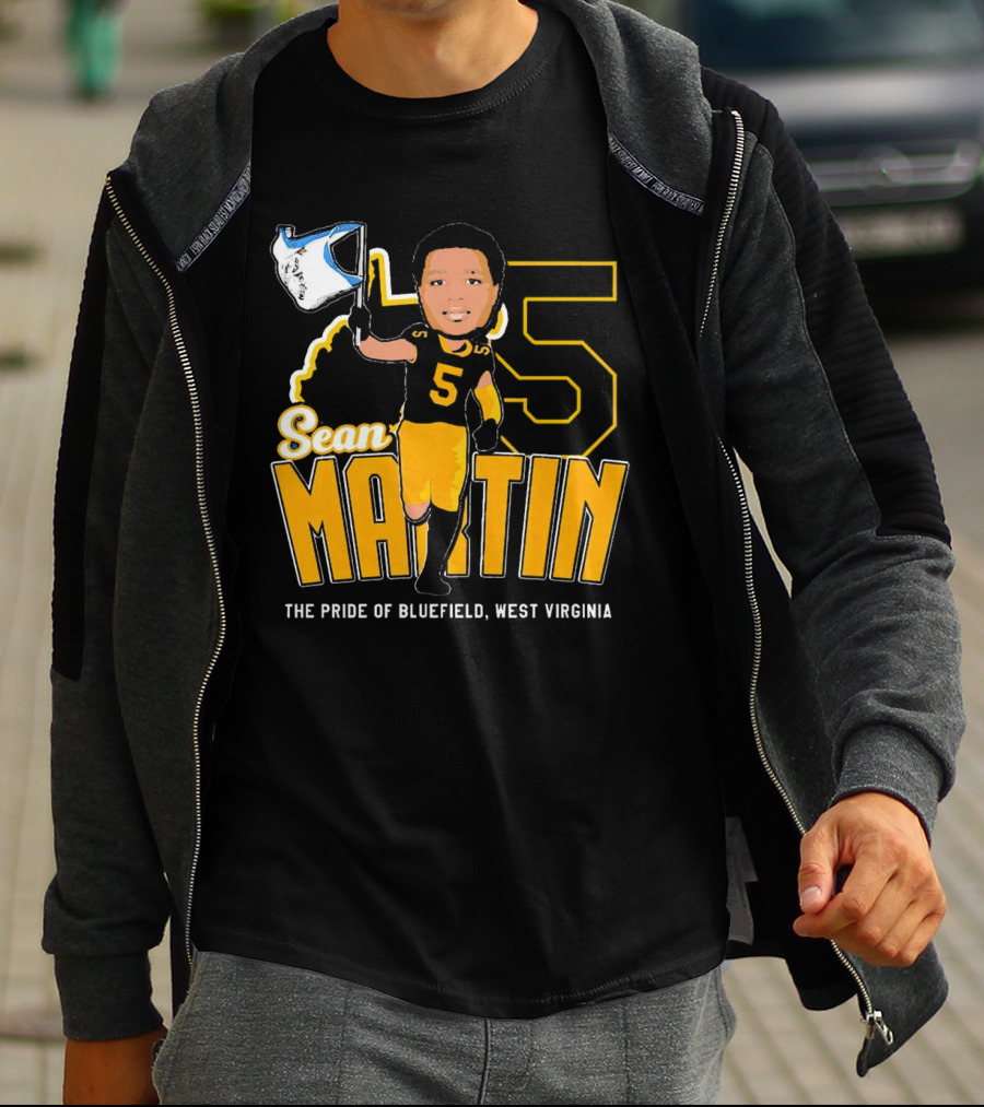 Sean Martin Number 5 The Pride Of Bluefield West Virginia Mountaineers Football T-Shirt