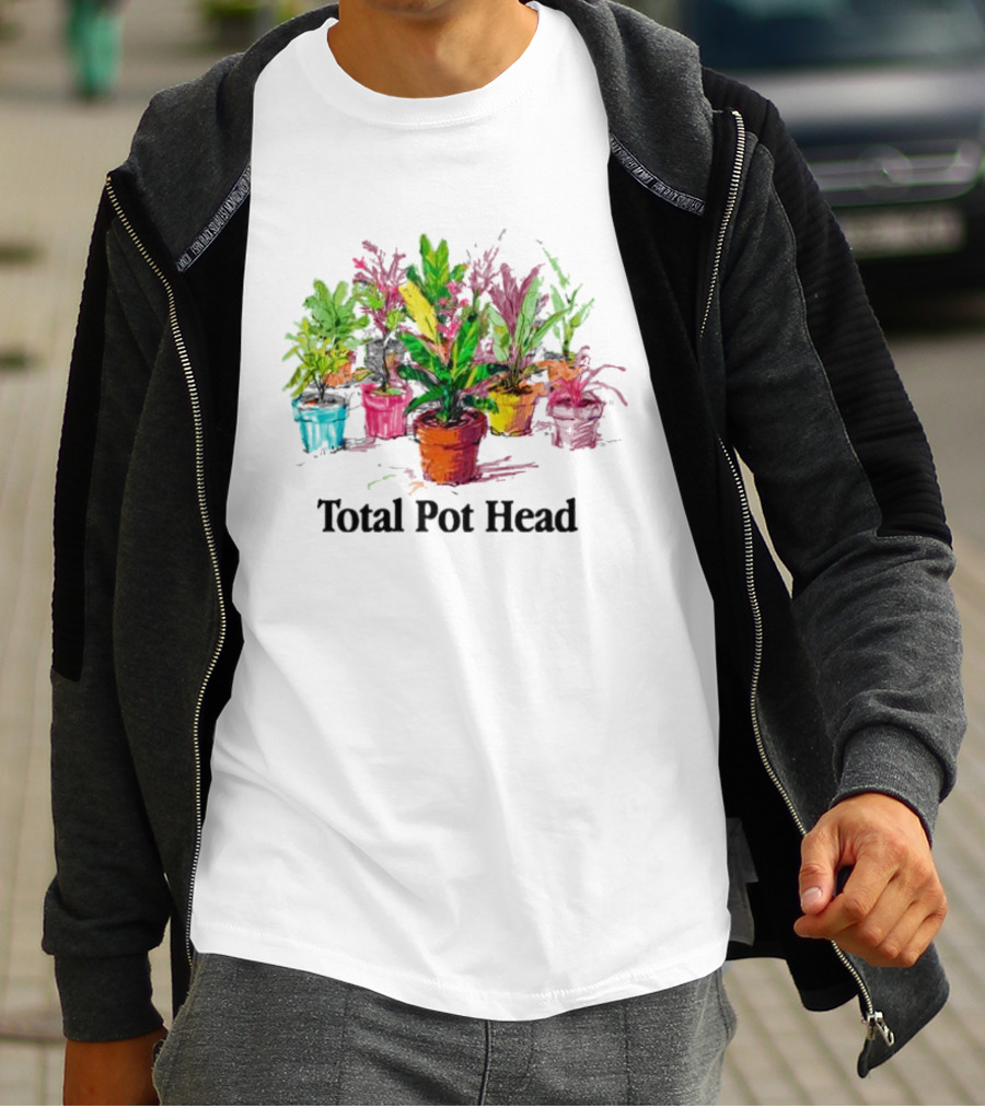 Total Pot Head Colorful Potted Plants T-Shirt