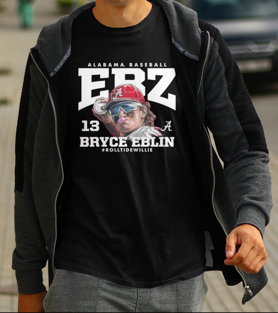 Alabama Baseball Bryce Eblin ERZ 13 #RollTideWillie T-Shirt