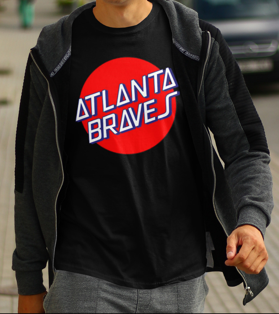 Matt Olson Santa Cruz Skateboards Atlanta Braves Logo Red Circle T-Shirt