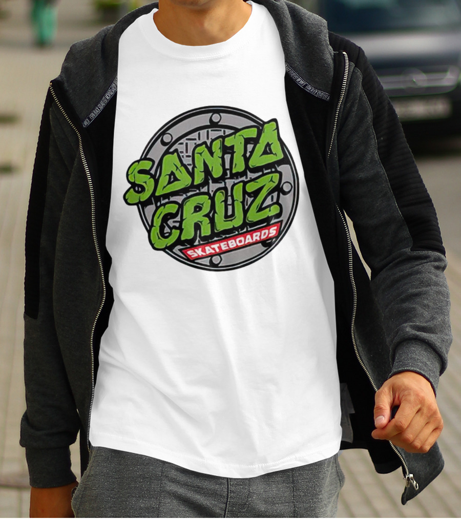 Santa Cruz Skateboards Teenage Mutant Ninja Turtles Manhole Cover T-Shirt