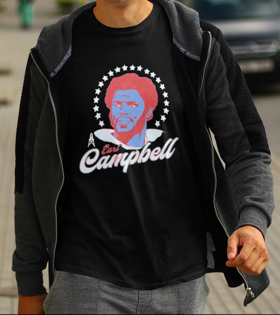 Earl Campbell Houston Oilers Retro Football Icon Stars T-Shirt
