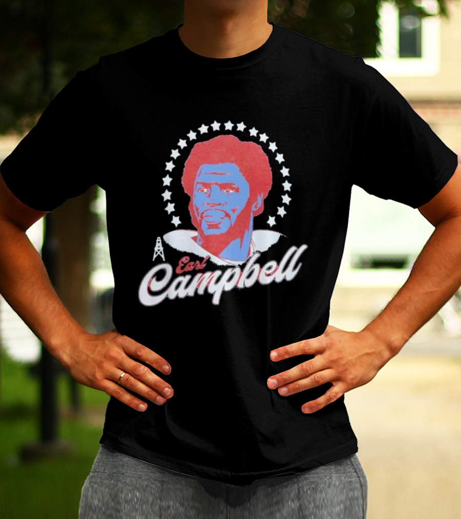 Earl Campbell Houston Oilers Retro Football Icon Stars T-Shirt