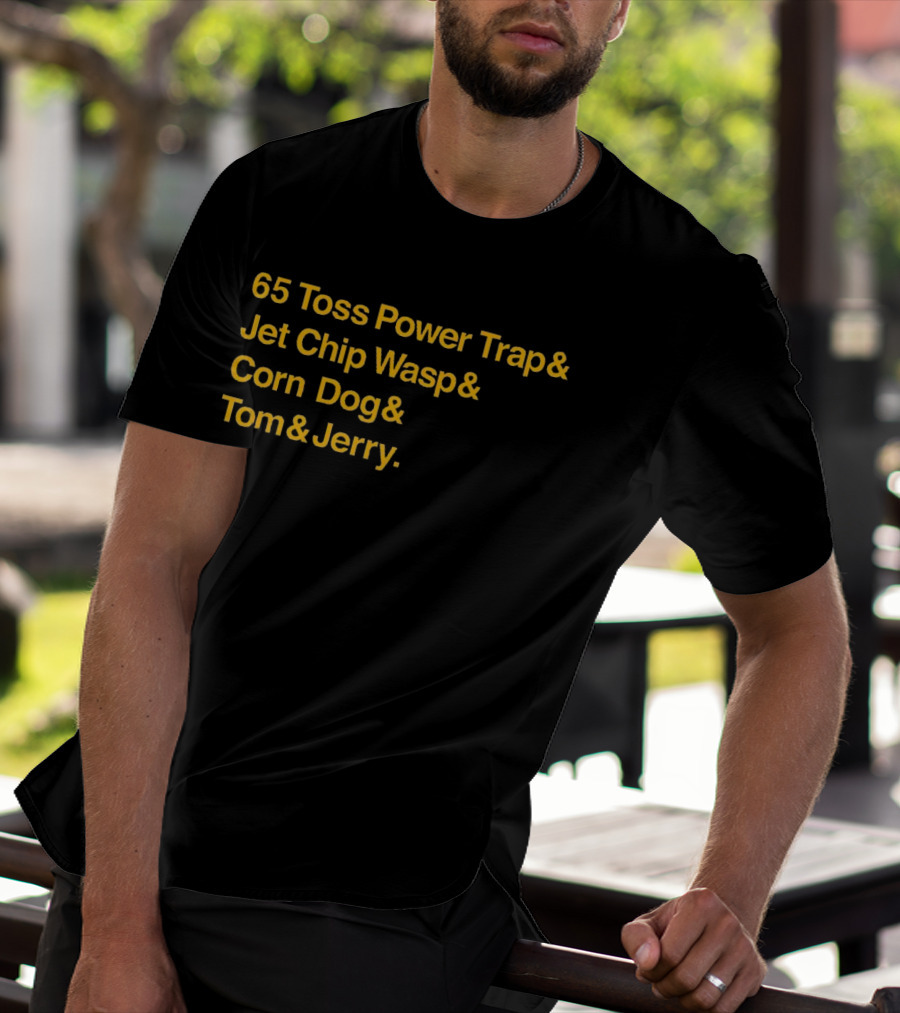65 Toss Power Trap And Jet Chip Wasp Corn Dog Tom And Jerry Kansas City Chiefs T-Shirt