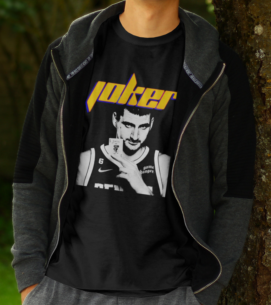 Nikola Jokic Joker Card Game Changer 6 Denver Basketball T-Shirt